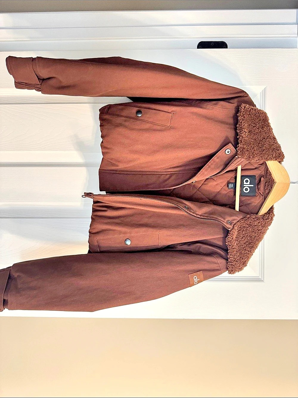 alo Women's Brown Puffer Jacket XS